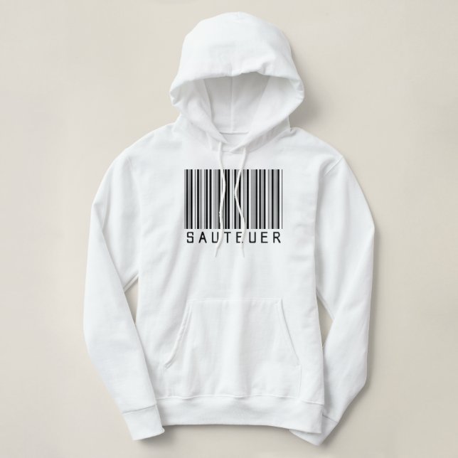 Pull À Capuche Code barre noir (Design devant)