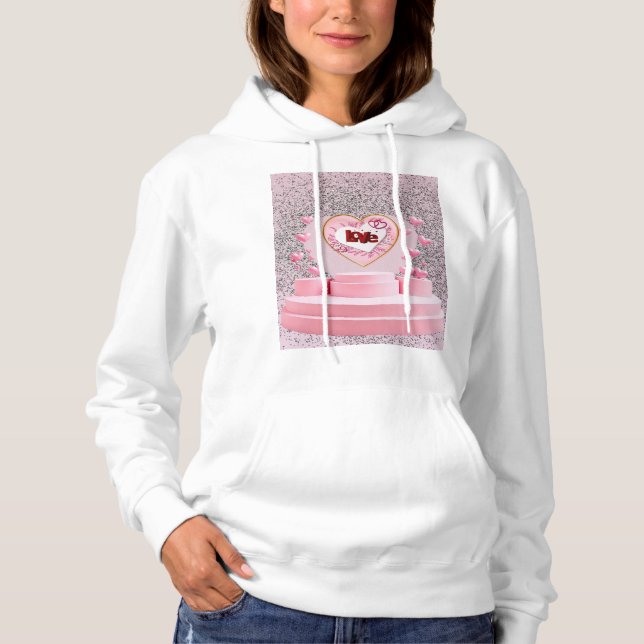 Pull À Capuche Coeur d'amour (Devant)