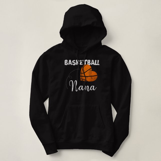Pull À Capuche Coeur de basket-ball mignon T-shirt de basket-ball (Design devant)