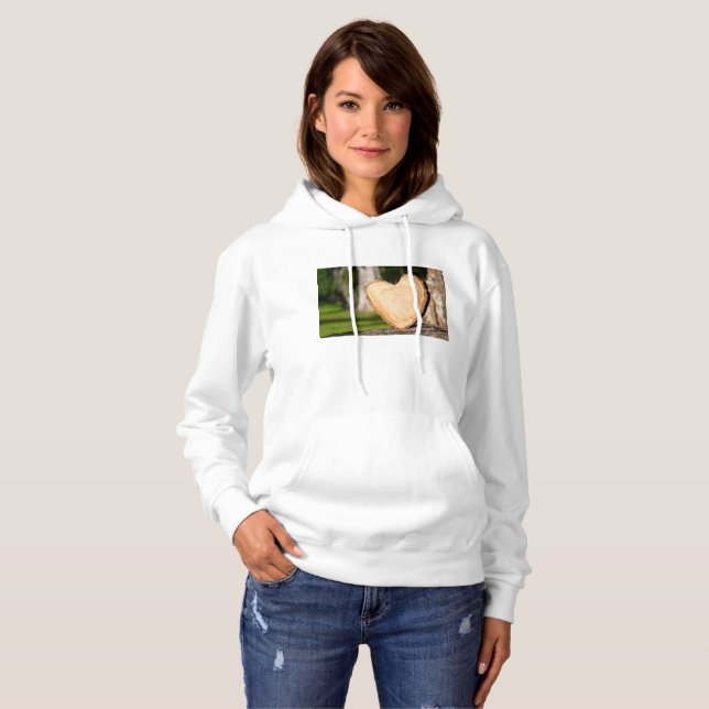 Pull À Capuche coeur en bois (Devant entier)