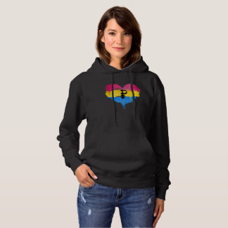 PULL À CAPUCHE COEUR PANSEXUAL - AMOUR PANSEXUAL - SYMBOLE -