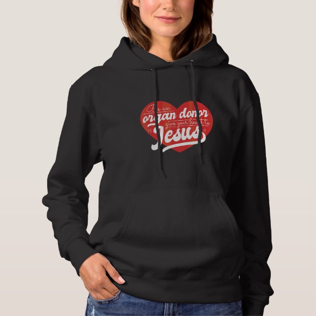 Pull À Capuche Coeur pour Jésus Christ Bible Croix chrétienne (Devant)