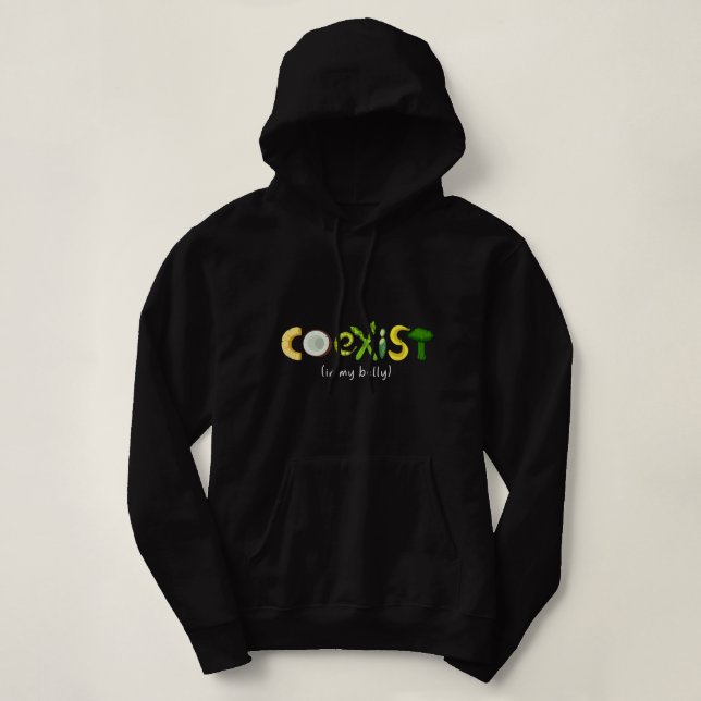 Pull À Capuche Coexister Brocoli végétal Parodie Funny Vegan Appa (Design devant)