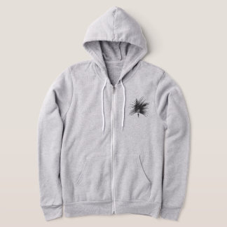 Pull À Capuche Coiffure Tribale Abstraite Noir Blanc Art Tatouage