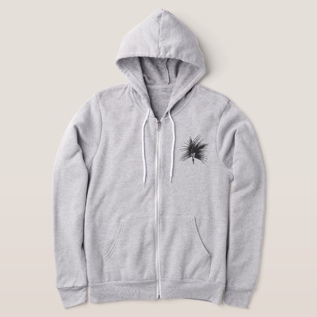 Pull À Capuche Coiffure Tribale Abstraite Noir Blanc Art Tatouage (Poser)