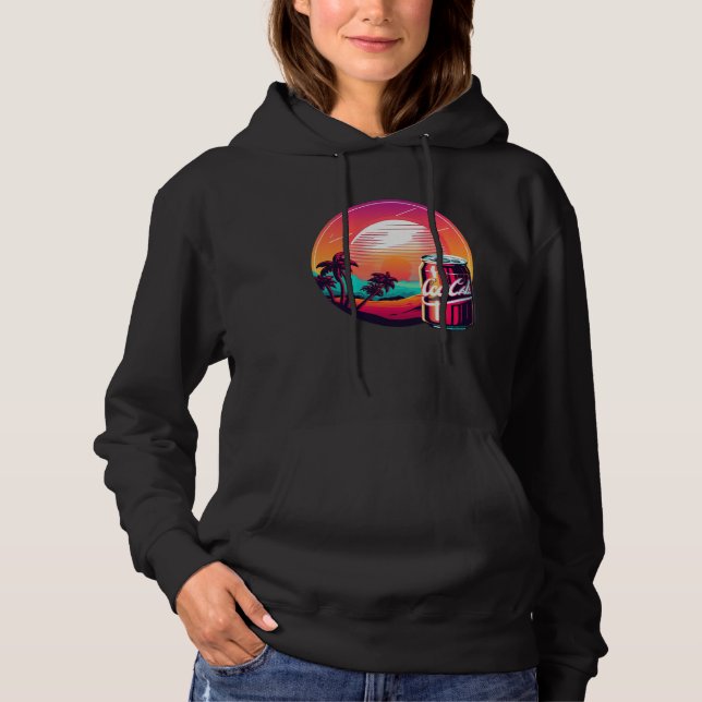 Pull À Capuche Cola Synthwave 80s esthétique Rétrowave (Devant)
