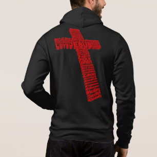 Pull À Capuche Collage de la Croix-Rouge chrétienne avec foi
