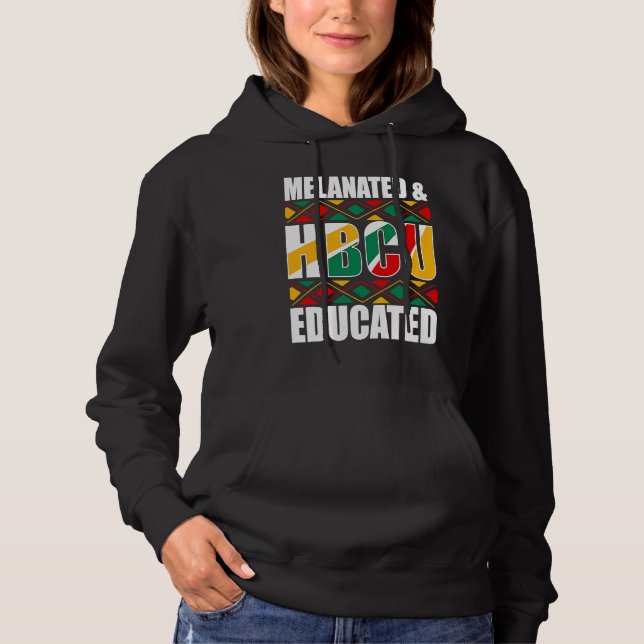Pull À Capuche Collège Historique Noir Éduqué HBCU Mélanisé (Devant)