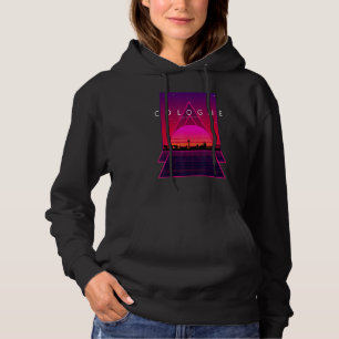 Pull À Capuche Cologne Skyline 80s 90s Vaporwave esthétique rétro