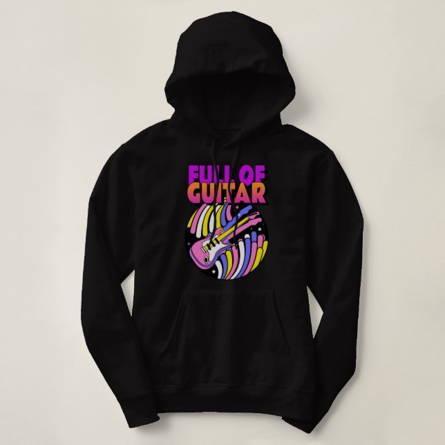 Pull À Capuche Coloré Plein De Guitare (Design devant)