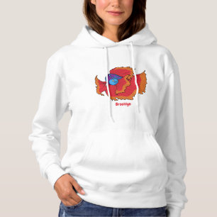Pull À Capuche Combattant siamois betta de dessin animé mignon 