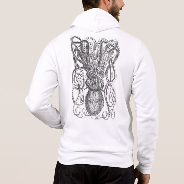Pull À Capuche Concepteur de danse de pieuvre silencieuse pour ho (Dos)