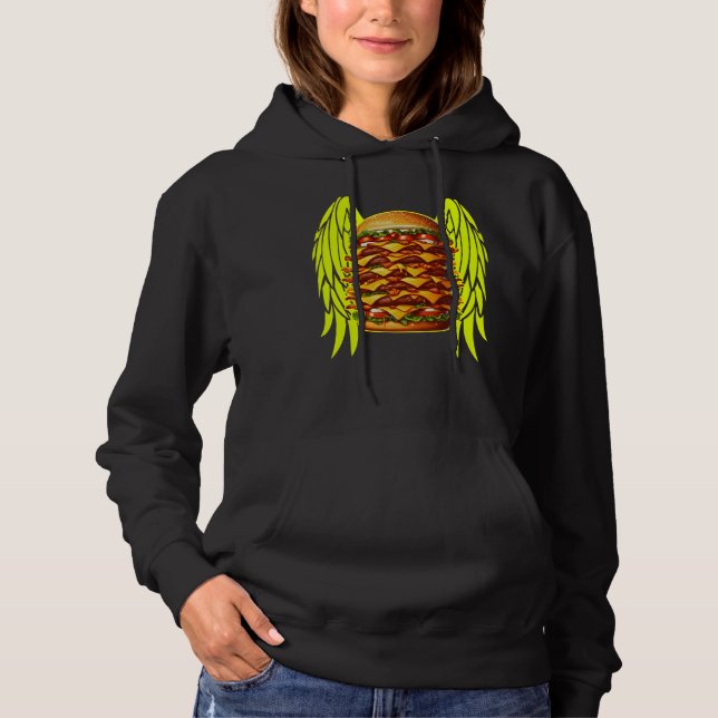 Pull À Capuche conception de burgers amusants pour les fans (Devant)