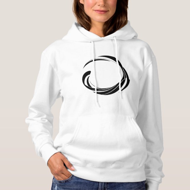Pull À Capuche Conception de cercle de tourbillon abstrait – œuvr (Devant)