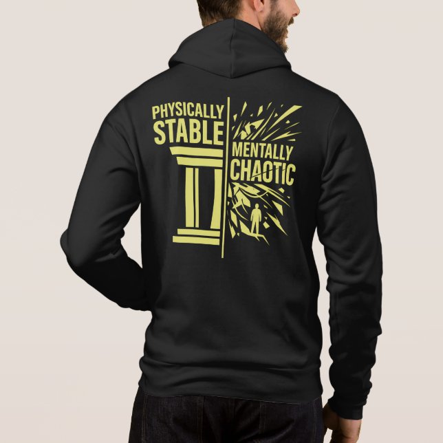 Pull À Capuche Conception de dualité stable physiquement et menta (Dos)