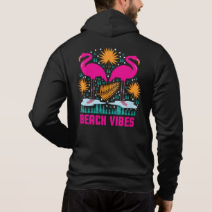 Pull À Capuche Conception de flamants roses de vibes de plage