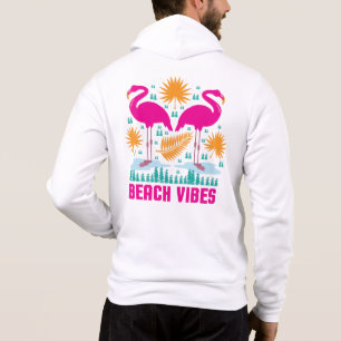 Pull À Capuche Conception de flamants roses de vibes de plage