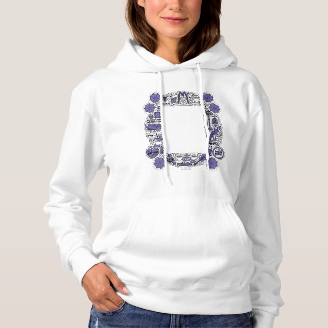 Pull À Capuche Conception de l'art gribouillé de FRIENDS™ encadré (Devant)