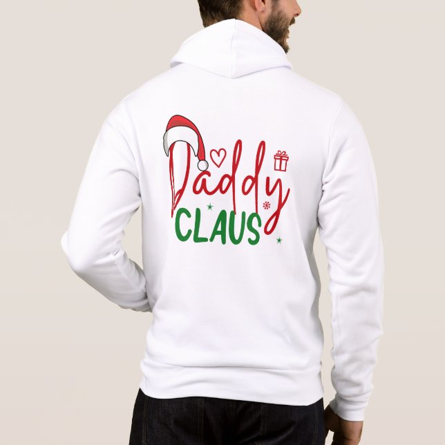 Pull À Capuche Conception de Noël de Papa Noël (Dos)