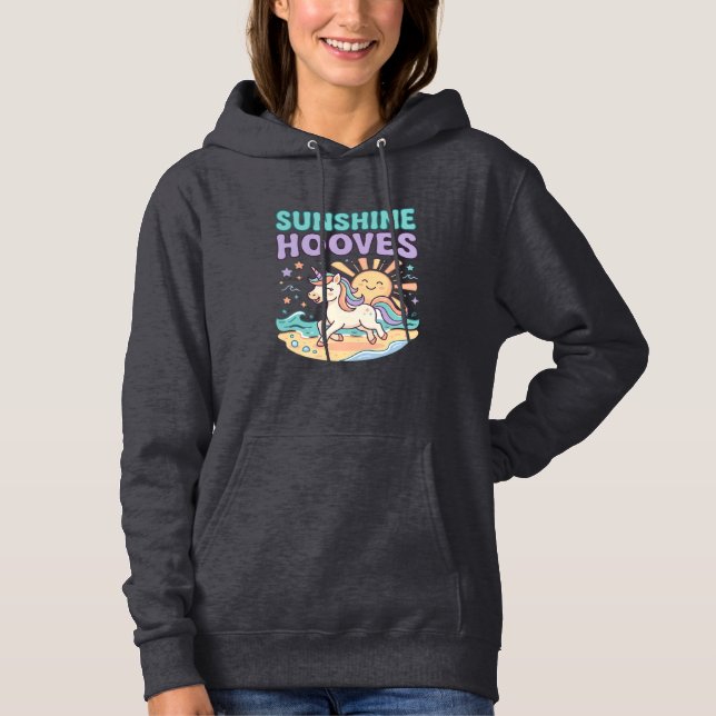 Pull À Capuche Conception de tee-shirt graphique tendance Licorne (Devant)