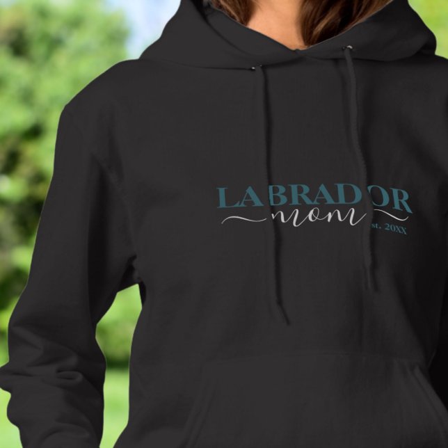 Pull À Capuche Conception de texte bleu pour maman de Labrador (Créateur téléchargé)