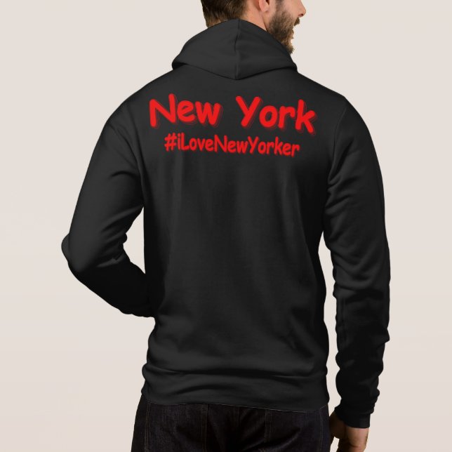 Pull À Capuche Conception Mignonne "New York". Acheter Maintenant (Dos)