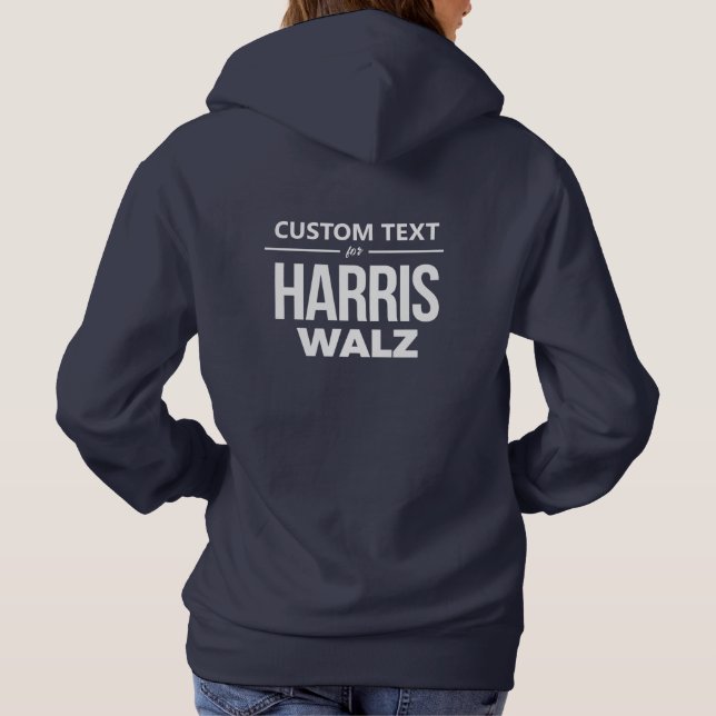 Pull À Capuche Conception personnalisée pour Harris Walz (Dos)