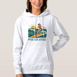 Pull À Capuche Conçue pour les vagues Rétro épinglé sur une fil
