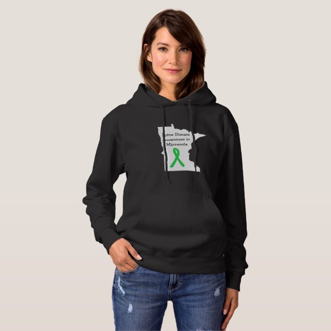 Pull À Capuche Conscientisation à la maladie de Lyme dans le Minn (Devant entier)
