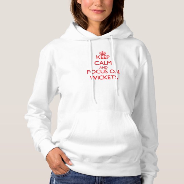 Pull À Capuche Conserver le calme et se concentrer sur les Wicket (Devant)