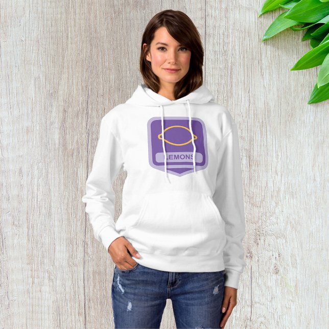 Pull À Capuche Contour de citron violet et jaune (Créateur téléchargé)