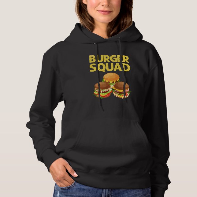 Pull À Capuche Cool Hamburger Hommes Femmes Cheeseburger Fast Foo (Devant)