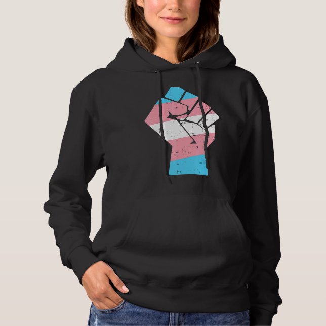 Pull À Capuche Cool Transgenre Droits de la première fierté Lgbt  (Devant)