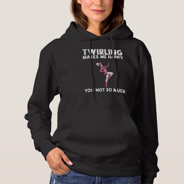 Pull À Capuche Cool Twirling Pour Hommes Femmes Baton Twirling Tw (Devant)