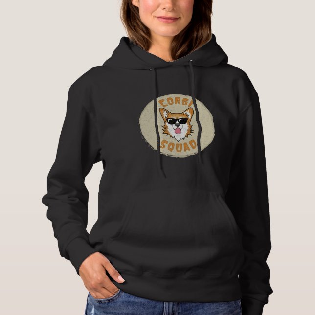 Pull À Capuche Corgi Squad Corgi Chien Funny Corgi (Devant)
