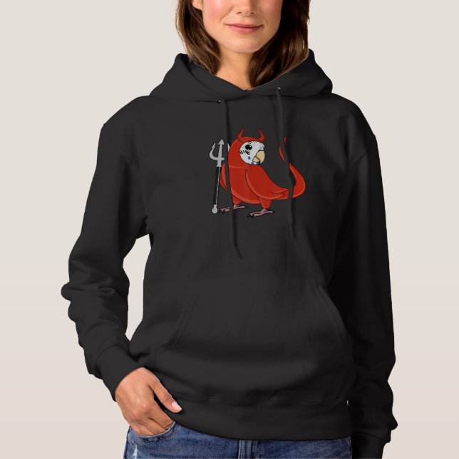 Pull À Capuche Costume de diable effrayant Perroquet I Perruche b (Devant)