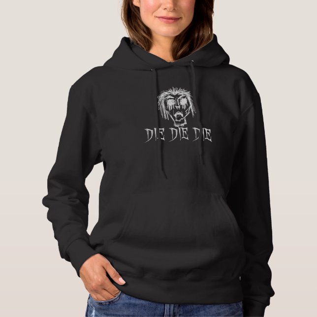 Pull À Capuche Costume Halloween Meurt Meurt Meurt Mot 1 (Devant)