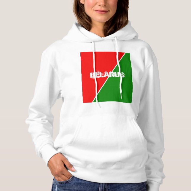 Pull À Capuche Couleurs du drapeau national biélorusse (Devant)