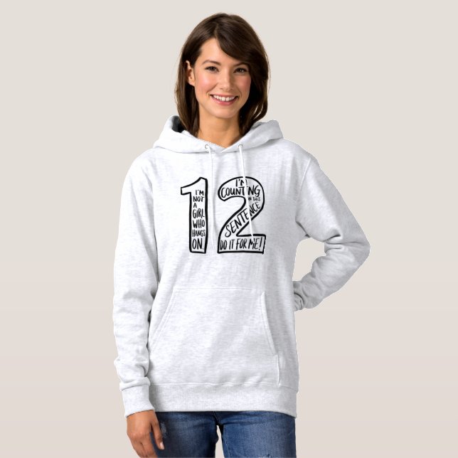Pull À Capuche Counting Sentences: Witty Typography (Devant entier)
