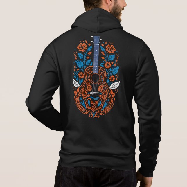 Pull À Capuche Country Guitare Art (Dos)