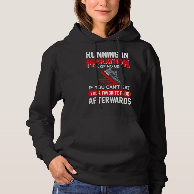 Pull À Capuche Courir Dans Le Marathon N'Est D'Aucune Utilité Fit (Devant)