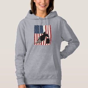 Pull À Capuche Course de tonneaux Drapeau américain Design vector