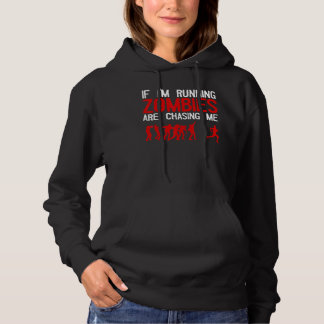 Pull À Capuche Course de zombies pour hommes femmes Halloween Cou