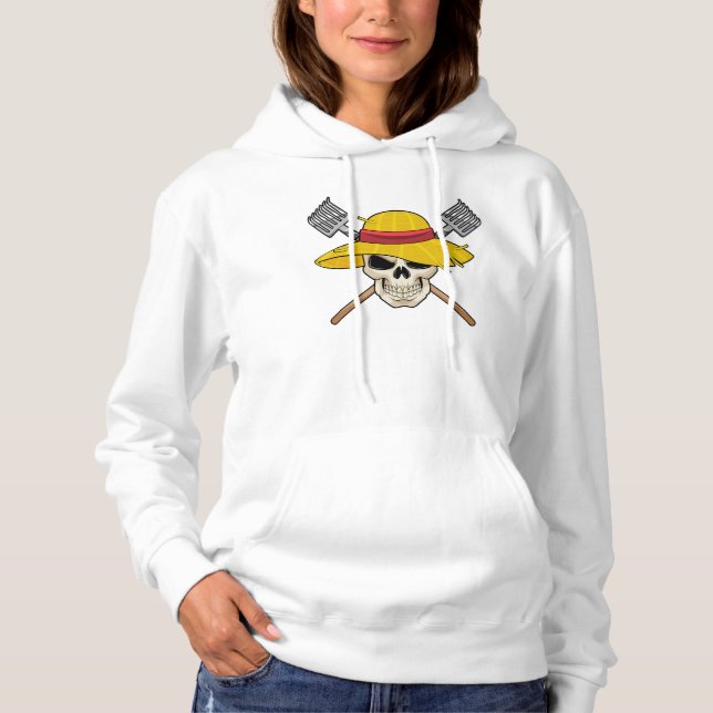 Pull À Capuche Crâne avec Casquette en fermier avec gâteau (Devant)