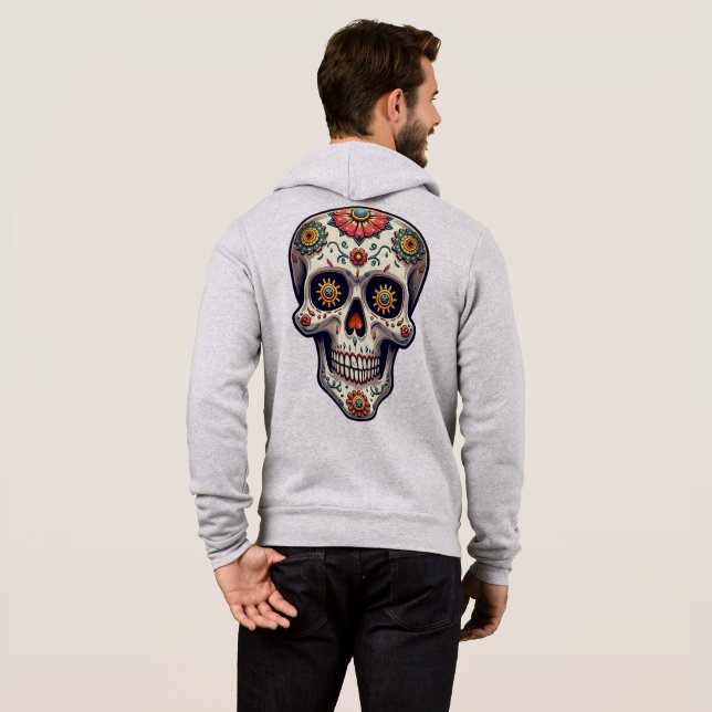 Pull À Capuche Crâne de sucre Steampunk (Dos entier)