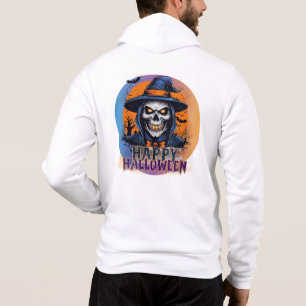 Pull À Capuche Crâne effrayant sorcière Halloween Art-88888