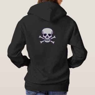 Pull À Capuche Crâne et os femmes à capuchon noir sweatshirt re