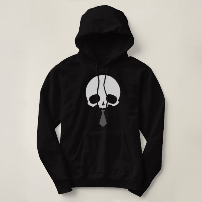 Pull À Capuche Crâne personnalisable avec cravate (Design devant)