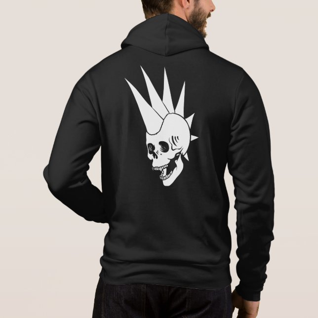 Pull À Capuche Crâne Punk Personnalisable Version 2 (Dos)