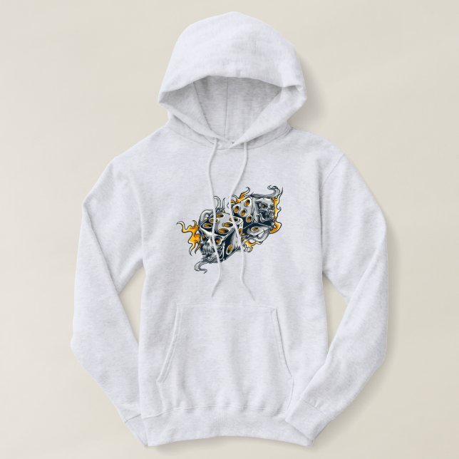 Pull À Capuche Crazy ghost 👻 (Design devant)